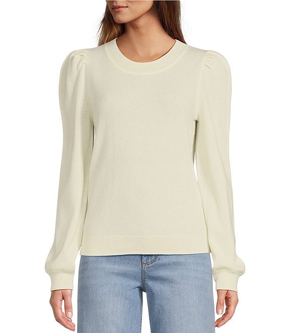 Antonio Melani Lisa Puff Sleeve Crew Neck Cashmere Sweater | Dillard's