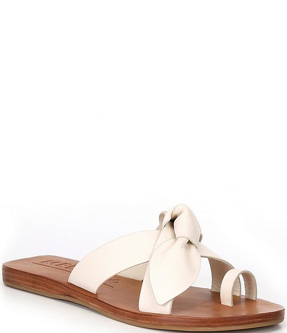 Antonio Melani Loyren Knotted Leather Thong Flat Sandals Dillard s