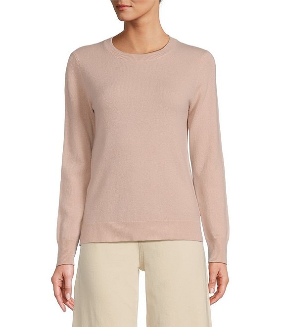 Antonio Melani Luxury Collection Cameron Cashmere Crew Neck Long Sleeve Knit Sweater, Womens, M, French Rose - Dillard's Exclusive