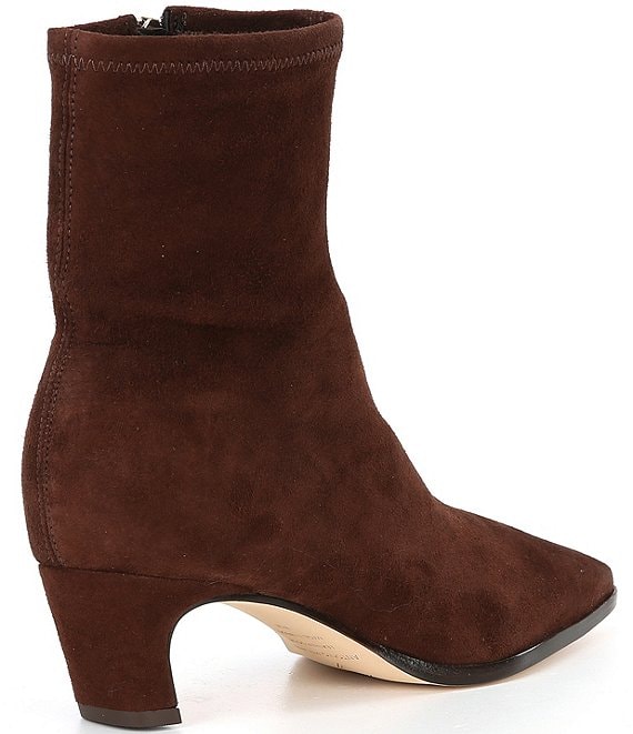 antonio melani mae stretch leather dress booties Suede claire-brown
