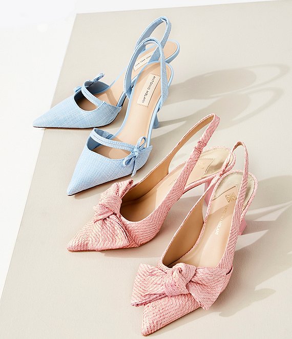 Antonio Melani Pomona Raffia Bow Slingback Pumps | Dillard's