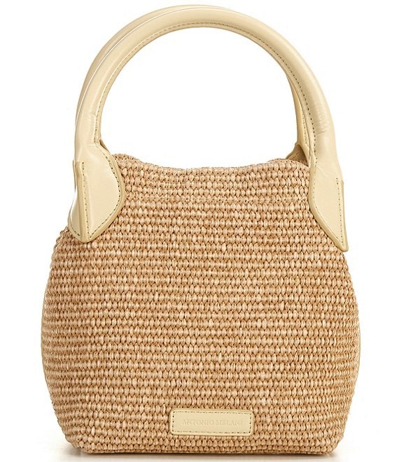 Antonio Melani Resort Mya Straw Boxy Handle Bag