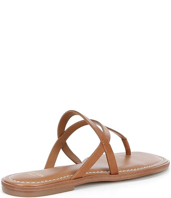 Antonio Melani Shanon Leather Toe Loop Flat Sandals | Dillard's