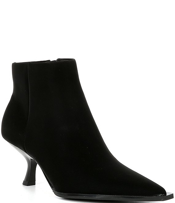 Antonio Melani Black Leather Ankle online Boots / Booties