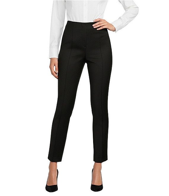 Antonio Melani Theo Loro Piana® Luxe Wool Ankle Pants, Black - Image 1