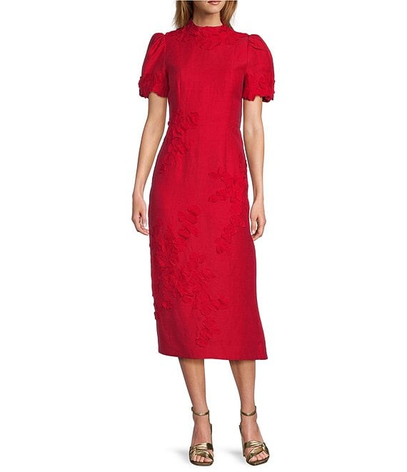 Antonio Melani | Willow Floral Applique Mock Neck Short