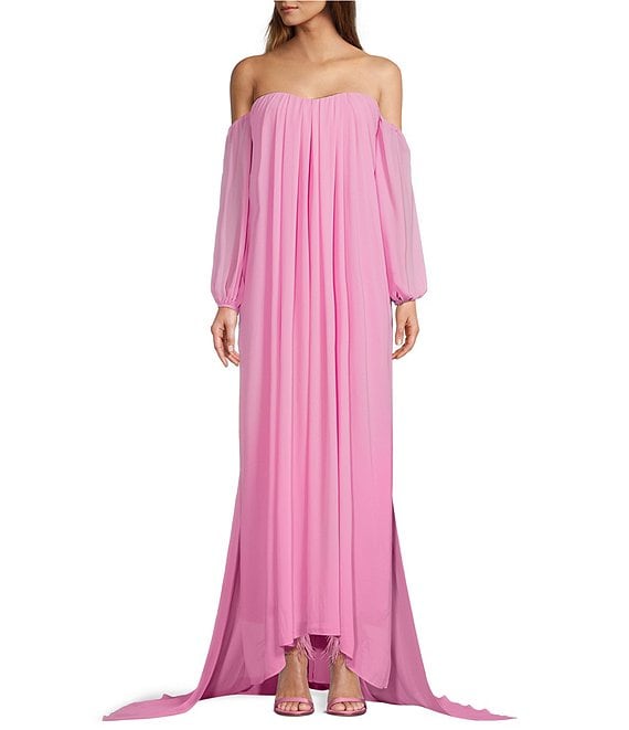 Color:Lily - Image 1 - x Breast Cancer Awareness Capsule Stacy Chiffon Dress