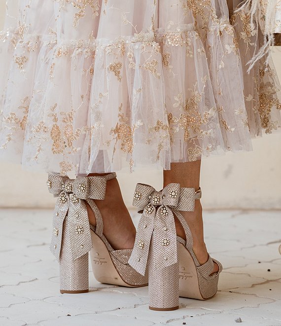 nicola bathie lila velvet bow detail platform dress sandals
