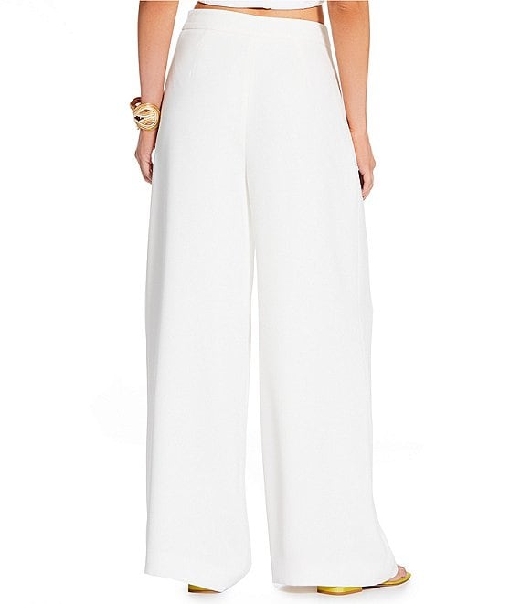Antonio Melani x Stephanie Covington Danielle Crepe High-Rise Flat