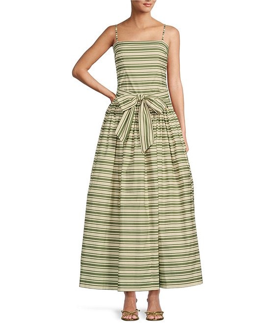 Antonio Melani x The Style Bungalow South Ocean Bow Detail Striped Maxi Dress Dillard s