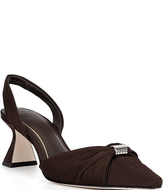Antonio Melani Zane Satin Slingback Ornamented Pumps