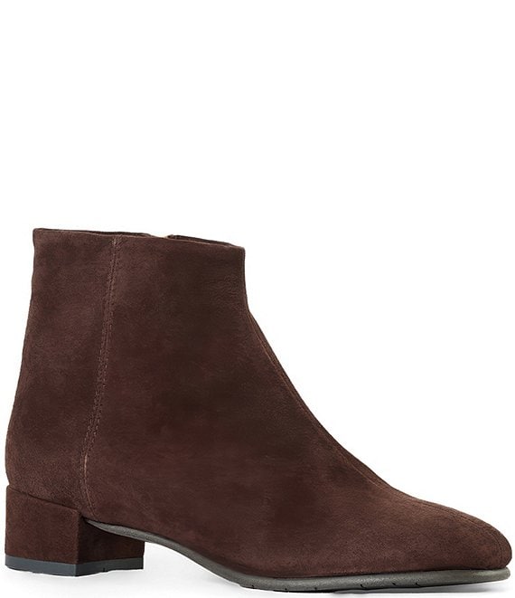 Aquatalia Pio Suede Zip Up Ankle Booties
