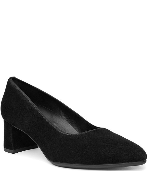 ara Amber Suede Block Heel Pumps