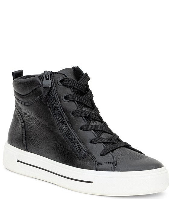 ara Camden-Mid Leather Double Zip Sneakers