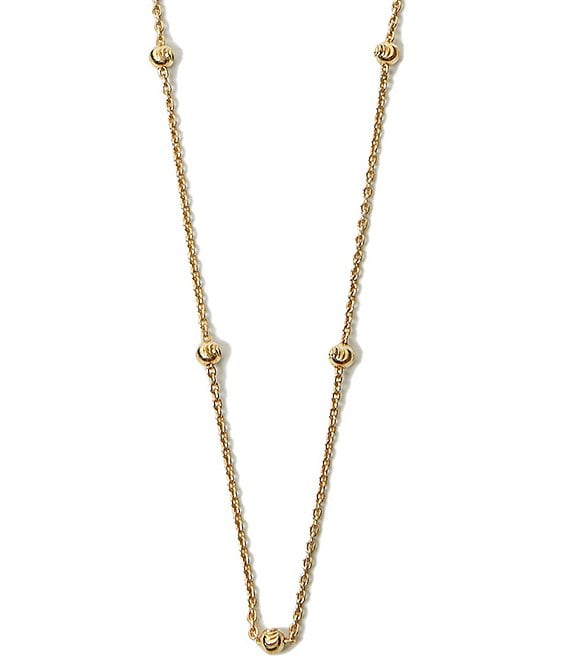Argento Vivo Beaded Chain Collar Necklace