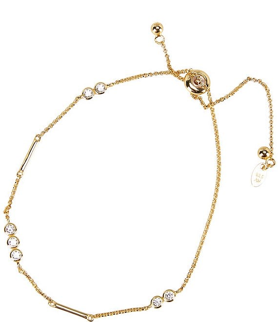 Argento Vivo Multi Stone Station Adjustable Bracelet
