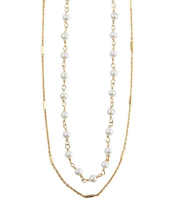 Argento Vivo Pearl Double Chain Necklace | Dillard's