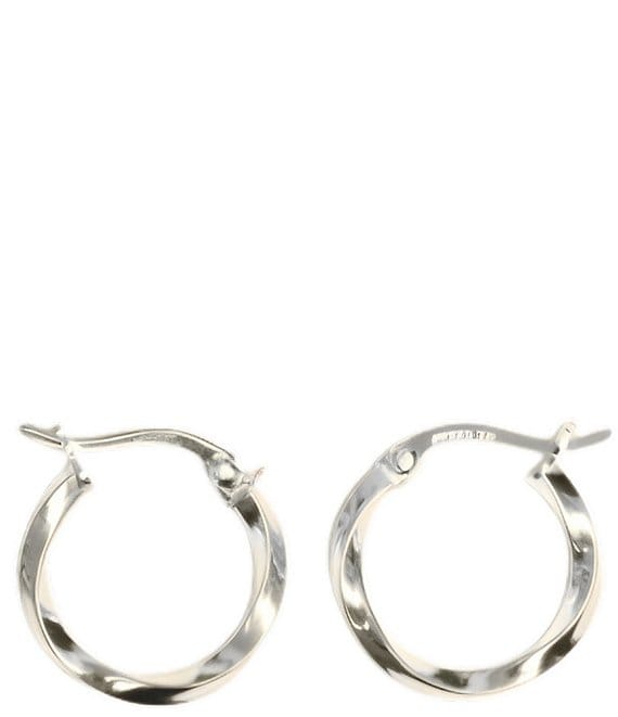 Argento VivoTextured Sterling Silver Hoop Earrings