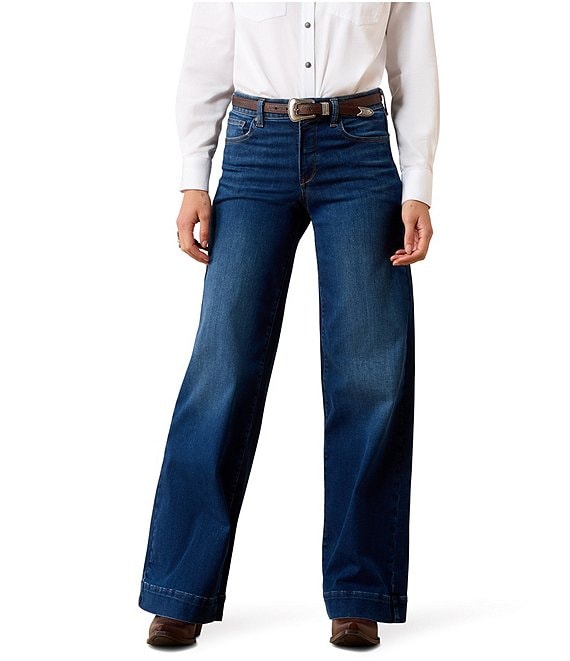Ariat Sadie Stretch Denim High Rise Wide Leg Full Length Jeans