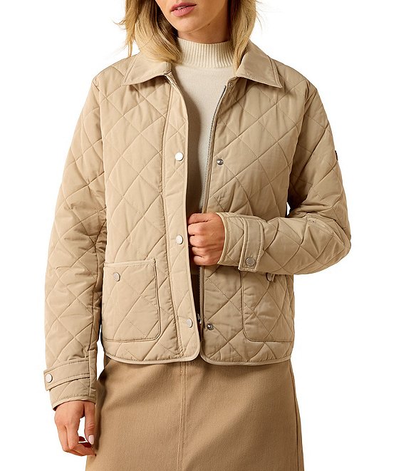 Ariat Woodgate Woven Quilt Point Collar Long Sleeve Oversized Jacket