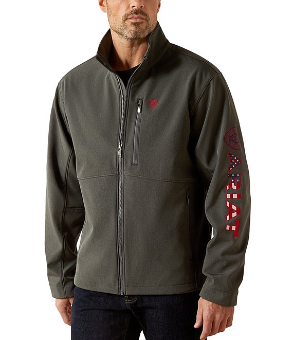 Ariat Big & Tall American Flag Logo Softshell Jacket