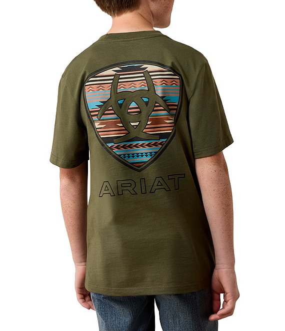 Ariat Big Boys Short Sleeve Rust Serape Shield T-Shirt