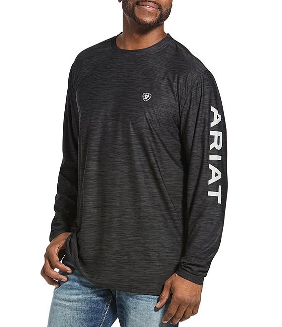 Color:Grey - Image 1 - Charger Logo Long-Sleeve Tee