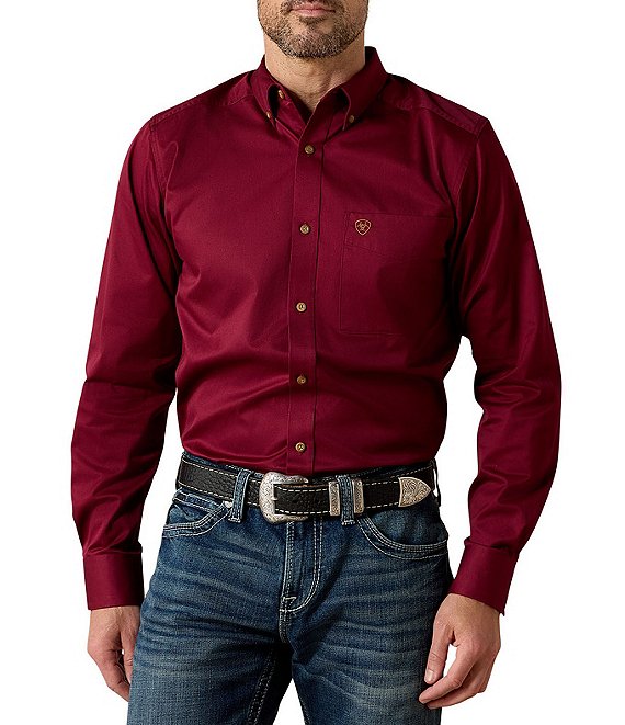 Ariat Long Sleeve Solid Twill Fitted Shirt