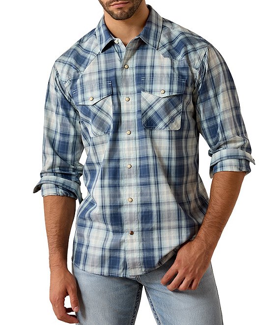 Ariat Retro Heathcliff Long Sleeve Plaid Woven Shirt