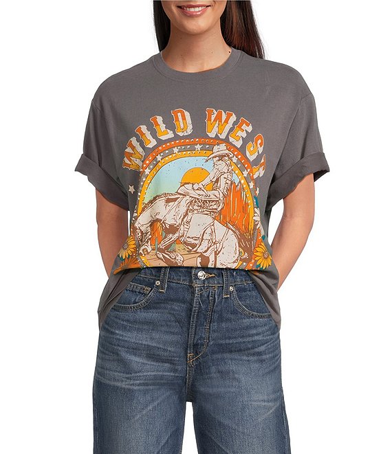 Ariat Retro Rodeo Short Sleeve T-Shirt, Thunderstorm - Image 1