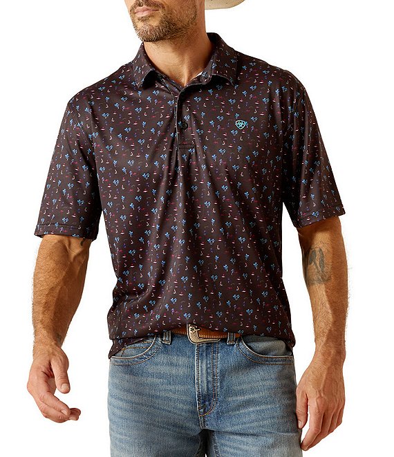 Ariat Short Sleeve Printed Polo Shirt