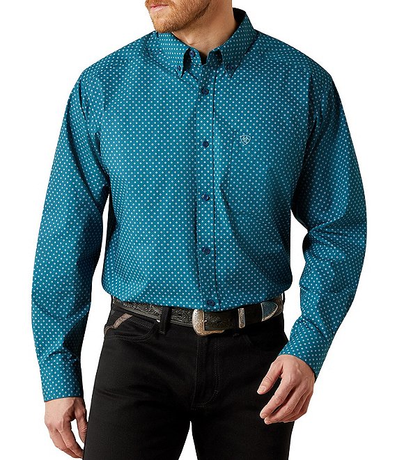 Ariat Tyce Classic Fit Printed Long Sleeve Woven Shirt
