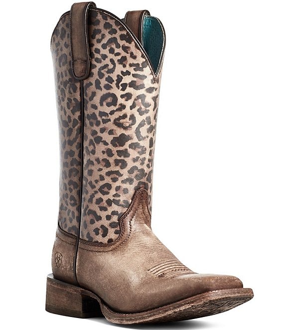 Ariat Women's Circuit Savanna Leopard Print Western Mid Boots | Dillard's