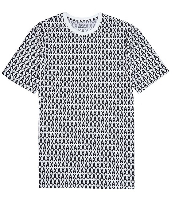 Armani Exchange Allover Logo Print Short Sleeve T-Shirt | Dillard's