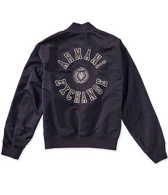 Armani Exchange Back Graphic Bomber Jacket | Dillard's