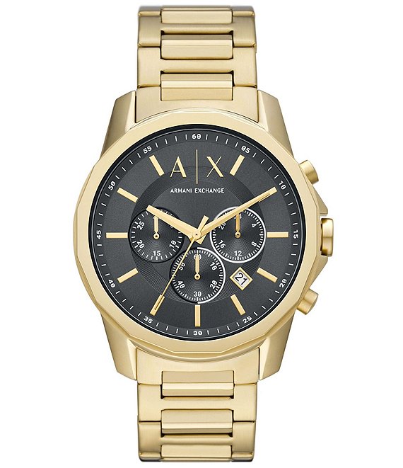 Armani Exchange Chronograph Gold-Tone Stainless Steel Watch | Dillard's