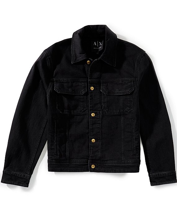 Armani Exchange Denim Point Collar Jacket