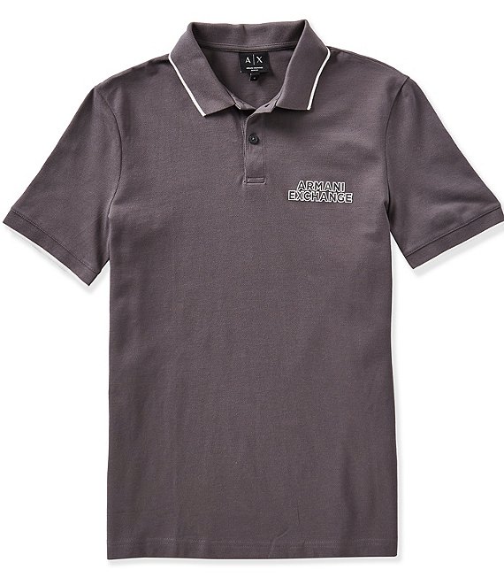 Armani Exchange Elevated Logo Short Sleeve Polo Shirt