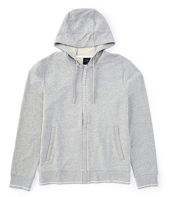 Armani Exchange French Terry Cloth Full Zip Hoodie