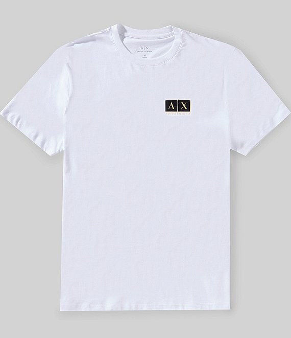 Armani Exchange Gold Chest Logo Short Sleeve T-Shirt