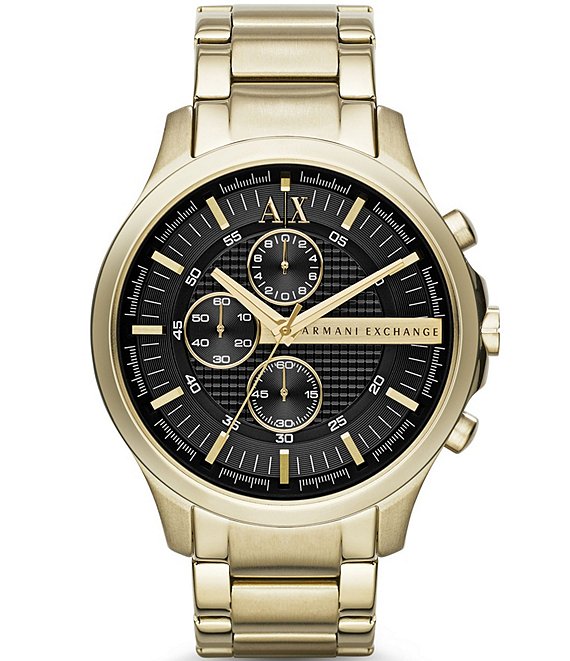 Armani Exchange Chronograph Gold-Tone Stainless Steel Bracelet Watch
