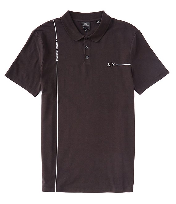Armani Exchange Line Logo Short Sleeve Polo Shirt | Dillard's