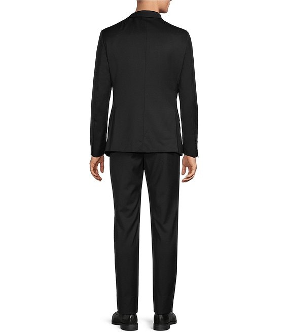 Armani Exchange Modern Fit Flat Front Solid 2-Piece Suit | Dillard's