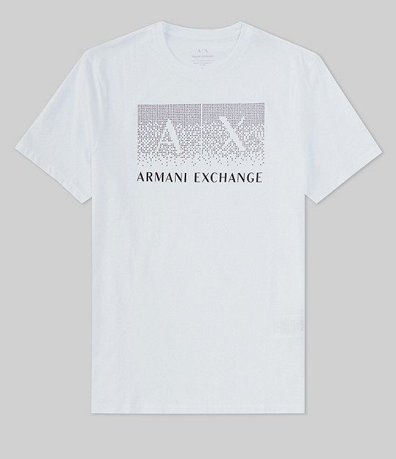 Armani Exchange Shiny Box Logo Short Sleeve T-Shirt | Dillard's
