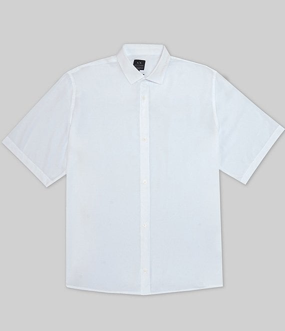 Armani Exchange Short Sleeve Woven Shirt | Dillard's