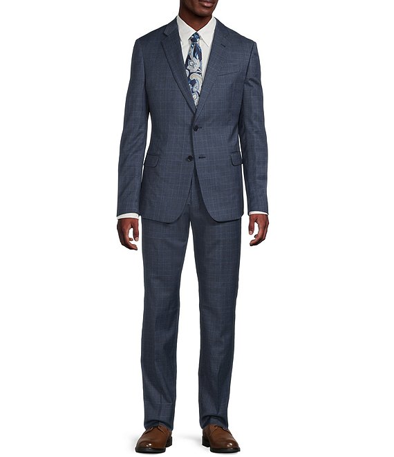Armani Exchange Slim Fit Flat Front 2-Piece Suit, Multi - Image 1