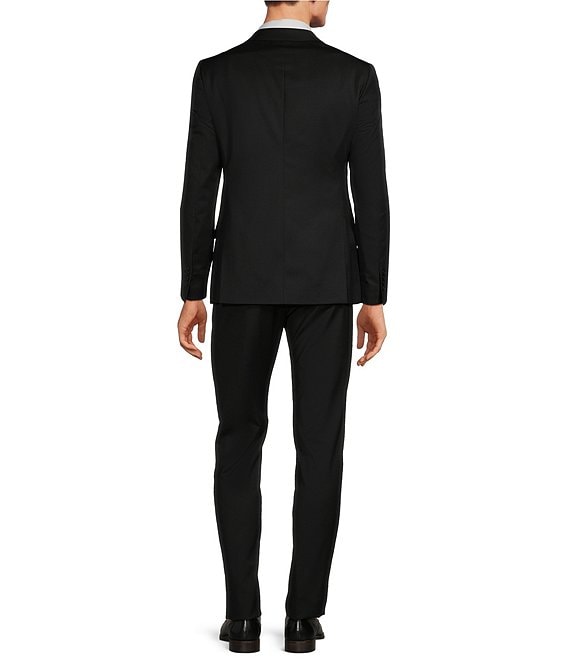 Armani Exchange Modern Fit Flat Front Solid 2-Piece Suit | Dillard's