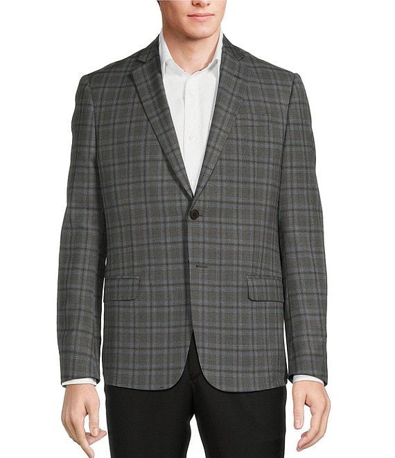 Armani Exchange Modern Fit Windowpane Pattern Sport Coat