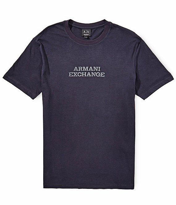 Armani Exchange Tonal Script Logo Short Sleeve T-Shirt