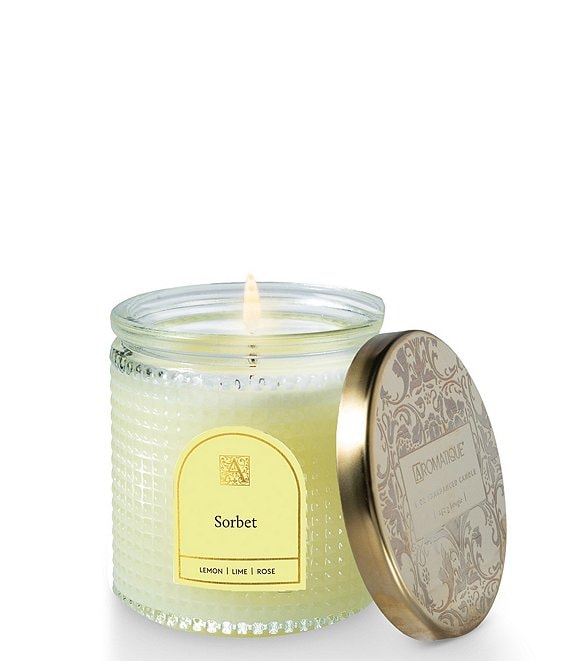 Aromatique Sorbet Textured Glass Candle with Lid